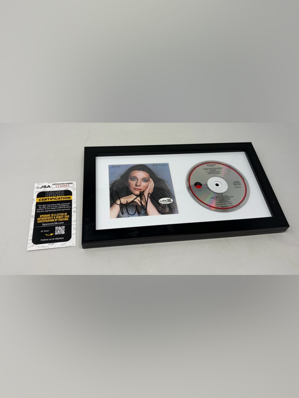 Judy Collins signed Judith CD‎ Cover Framed JSA COA